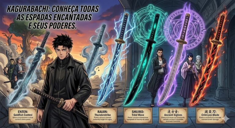 Kagurabachi: Conheça todas as Espadas Encantadas e seus Poderes